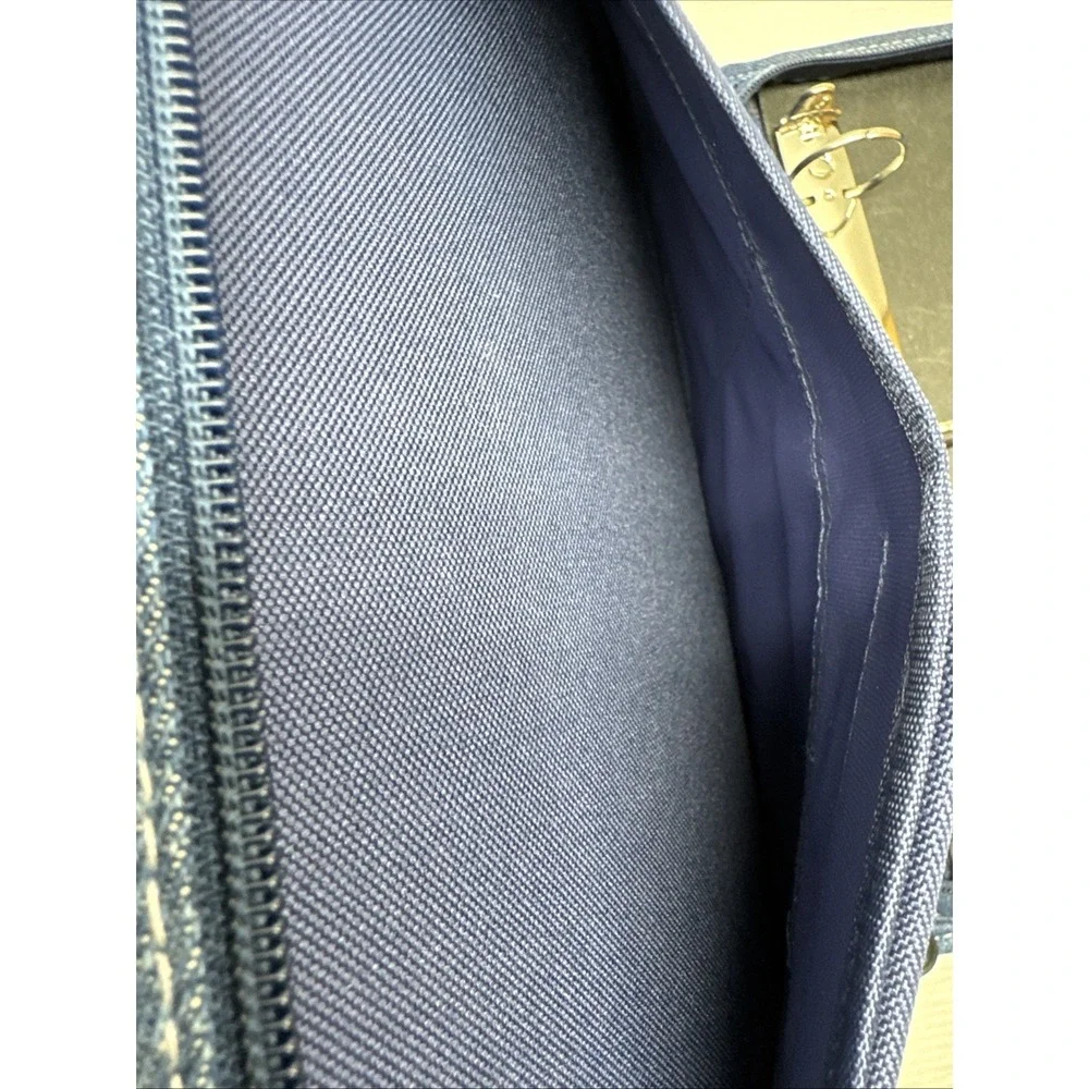 Vintage Denim Retro Y2K Notebook Binder Blue Jean Trapper Keeper 3 Ring Pockets